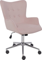 Офисное кресло AksHome Bella Chrome Velluto 37 (велюр/пыльная роза) - фото