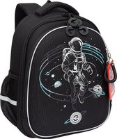 Школьный рюкзак Grizzly RAz-587-6 (черный/серый) - фото