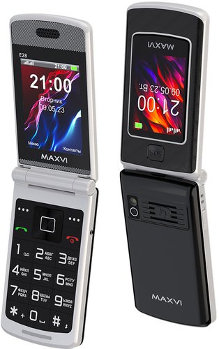 Телефон Maxvi E28 (черный) - фото
