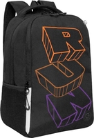 Школьный рюкзак Grizzly RB-551-1 (черный/оранжевый) - фото