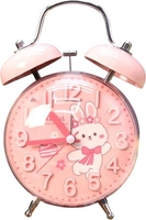 Настольные часы ILikeGift Clear wake-up with animals HL-5140-02 (pink bunny) - фото