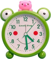 Настольные часы ILikeGift Lovely frog with piglet 100P-2303-01 (зеленый) - фото