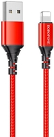 Кабель Borofone BX54 USB Type-A - Lightning (1 м, красный) - фото