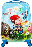 Чемодан-спиннер Supra STS-1005-B (Little cyclist) - фото