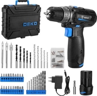 Дрель-шуруповерт Deko DKCD12 083-1113 (с 2-мя АКБ, кейс) - фото