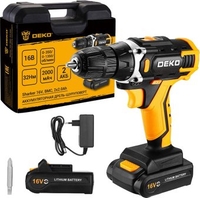 Дрель-шуруповерт Deko Sharker 16V 083-1108 (с 2-мя АКБ, кейс) - фото