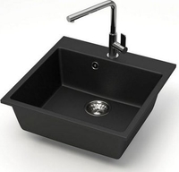 Кухонная мойка MARRBAXX Карельский камень модель 42/Q4 (черный) - фото