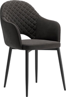 Стул с подлокотниками Табурет Кристи (бренди 28/каркас черный) - фото