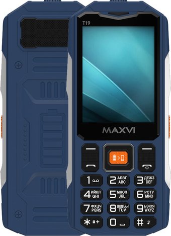 Телефон Maxvi T19 (синий) - фото