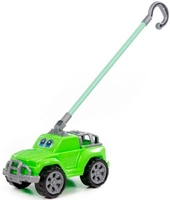 Игрушка-каталка Полесье Дени с ручкой 01911 (зеленый) - фото