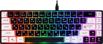 Клавиатура Defender Aris GK-349 (черный/белый) - фото