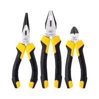 Набор пассатижей Deli EDL2008Z-3 (3шт, черный/желтый) - фото