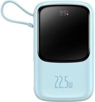 Внешний аккумулятор Baseus Qpow Pro Digital Display Fast Charge 22.5W 20000mAh (голубой) - фото