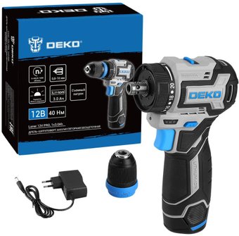 Дрель-шуруповерт Deko Loner 12V PRO 085-1121 (с 1-им АКБ) - фото