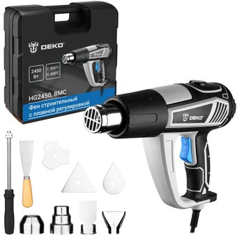 Промышленный фен Deko HG2450 085-1130 (кейс) - фото