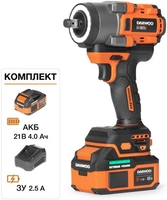 Гайковерт Daewoo Power DAX 6021Li Set (с 1-им АКБ, кейс) - фото