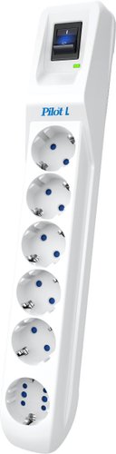Сетевой фильтр Pilot L GP (1.8 м, 6 розеток, белый) - фото