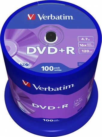 DVD+R диск Verbatim 4.7Gb 16x 43551 (100 шт.) - фото
