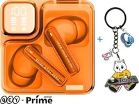 Наушники QCY MeloBuds Neo (оранжевый) + брендированный брелок QCY - фото