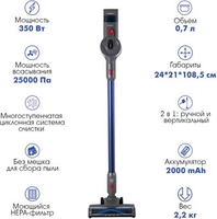 Пылесос Endever SkyClean VC-304 (темно-синий/серый) - фото