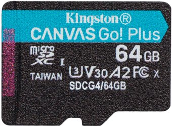 Карта памяти Kingston Canvas Go! microSDXC 64GB SDCG4/64GB - фото