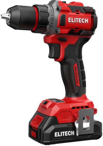 Дрель-шуруповерт ELITECH ДА 20БЛ2 E2201.045.01 (с 2-мя АКБ, кейс) - фото
