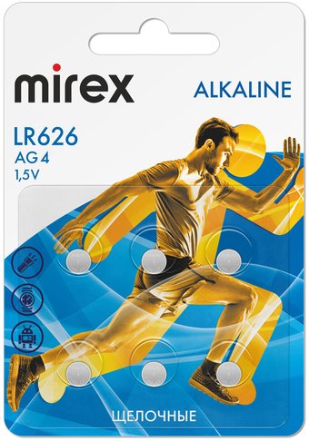 Батарейка Mirex LR626 (6 шт) - фото