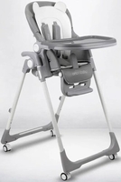 Высокий стульчик Amarobaby Allure AB23-23ALL/11 (серый) - фото