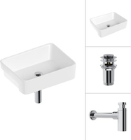 Умывальник Lauter 21675 + клапан 21190CH + сифон 21635CH (хром) - фото