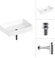 Умывальник Lauter 21842 + клапан 21190CH + сифон 21635CH (хром) - фото