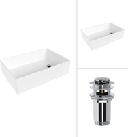 Умывальник Lauter 21518-1 + клапан 21190CH - фото