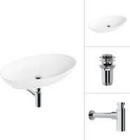 Умывальник Lauter 21571 + клапан 21190CH + сифон 21635CH (хром) - фото