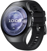 Умные часы Huawei Watch 5 46 мм (черный, с черным силиконовым ремешком, международная версия) - фото