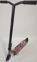 Трюковый самокат Ricos Blaze JL-301P (черный/граффити фиолетовый) - фото