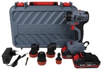 Дрель-шуруповерт Profipower MKBL-18BM (с 2-мя АКБ, кейс, сменные патроны) - фото
