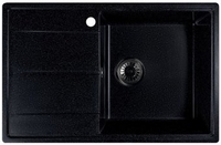 Кухонная мойка Marblan Magnum R (черный, с сифоном) - фото