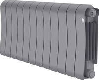 Биметаллический радиатор Royal Thermo Infinity 300 Silver Satin - 12 секций - фото