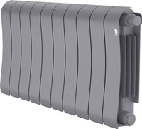 Биметаллический радиатор Royal Thermo Infinity 300 Silver Satin VR80 - 10 секций - фото