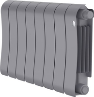 Биметаллический радиатор Royal Thermo Infinity 300 Silver Satin VR80 - 8 секций - фото
