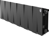 Биметаллический радиатор Royal Thermo PianoForte 200 Черный - 12 секций - фото