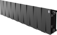 Биметаллический радиатор Royal Thermo PianoForte 200 Черный - 18 секций - фото
