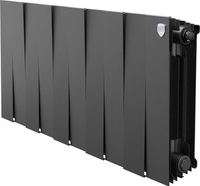 Биметаллический радиатор Royal Thermo PianoForte 300 Черный - 10 секций - фото