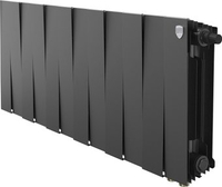 Биметаллический радиатор Royal Thermo PianoForte 300 Черный VR80 - 12 секций - фото