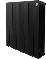 Биметаллический радиатор Royal Thermo PianoForte 500 Черный - 8 секций - фото
