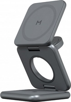 Беспроводное зарядное Magssory Fold Pro 3 в 1 WCH063 (темно-серый) - фото