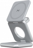 Беспроводное зарядное Magssory Fold Pro 3 в 1 WCH063 (серебристый) - фото