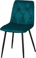 Стул СоюзРегионПоставка Регги каркас Муар черный, велюр (Velluto 36 бирюзовый) СРП-066 - фото