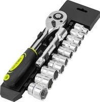 Набор трещотка с головками FORSandTUNE 4123 (12 предметов) - фото