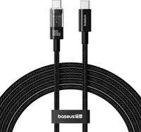 Кабель Baseus Gem Fast-Charging Data 100W USB Type-C - USB Type-C (1 м, черный) - фото
