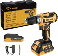 Дрель-шуруповерт Deko DKCD20-Li 085-1123 (с 2-мя АКБ, кейс) - фото